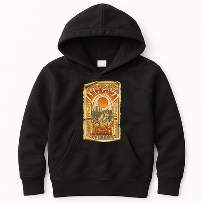 Vintage Retro Arizona Desert Vibes Travel Poster Kids Hoodie