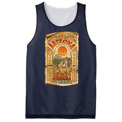 Vintage Retro Arizona Desert Vibes Travel Poster Mesh Reversible Basketball Jersey Tank