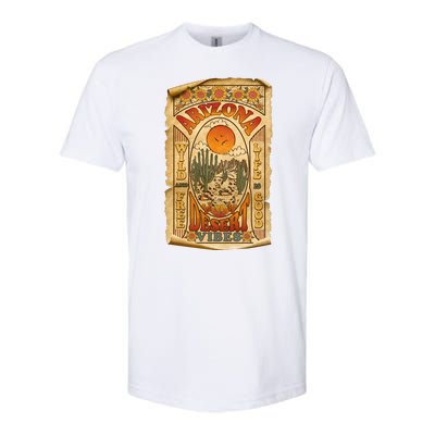 Vintage Retro Arizona Desert Vibes Travel Poster Softstyle® CVC T-Shirt