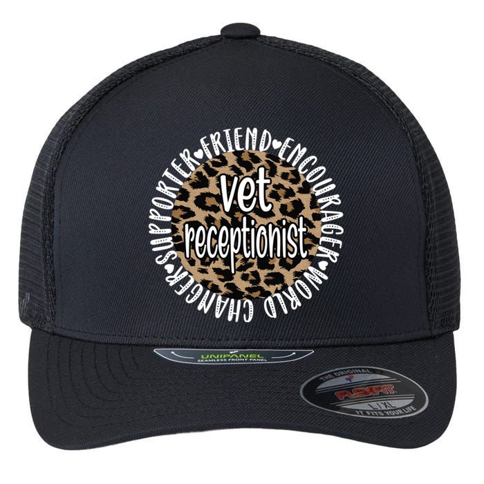 Vet Receptionist Appreciation Veterinary Receptionist Meaningful Gift Flexfit Unipanel Trucker Cap