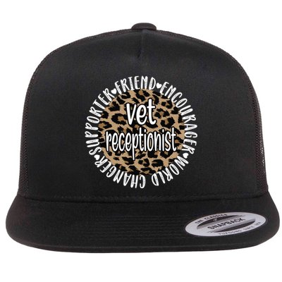 Vet Receptionist Appreciation Veterinary Receptionist Meaningful Gift Flat Bill Trucker Hat