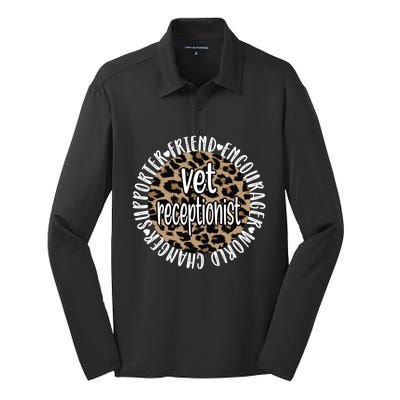 Vet Receptionist Appreciation Veterinary Receptionist Meaningful Gift Silk Touch Performance Long Sleeve Polo