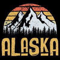 Vintage Retro Alaska U.S. Mountains Glacier Backpack
