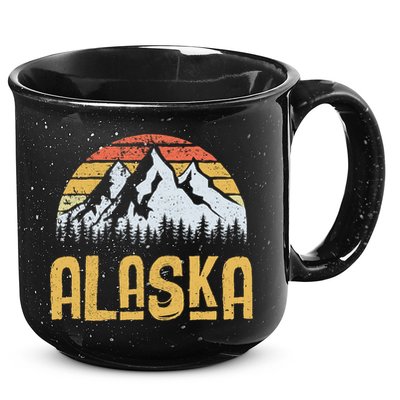 Vintage Retro Alaska U.S. Mountains Glacier 15oz Campfire Ceramic Mug