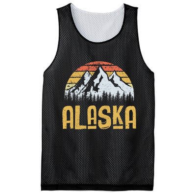 Vintage Retro Alaska U.S. Mountains Glacier Mesh Reversible Basketball Jersey Tank