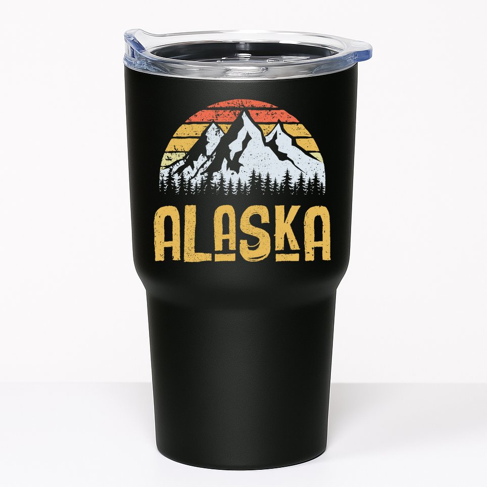 Vintage Retro Alaska U.S. Mountains Glacier Tumbler