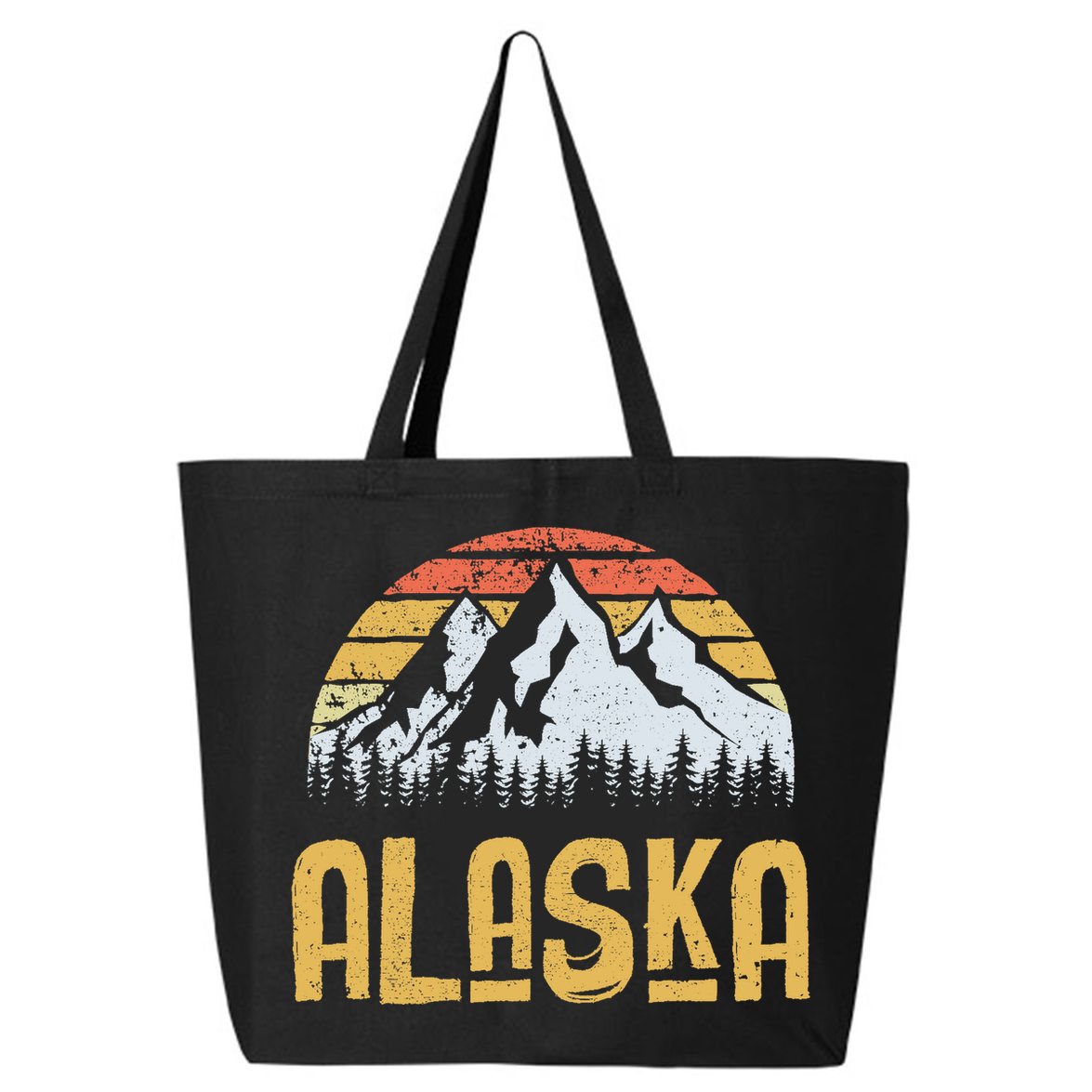 Vintage Retro Alaska U.S. Mountains Glacier 25L Jumbo Tote