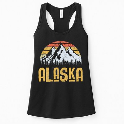 Vintage Retro Alaska U.S. Mountains Glacier Womens Tank Top