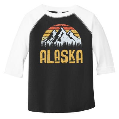 Vintage Retro Alaska U.S. Mountains Glacier Toddler Fine Jersey T-Shirt