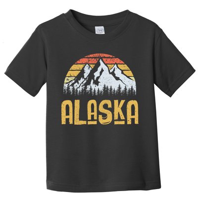 Vintage Retro Alaska U.S. Mountains Glacier Toddler T-Shirt