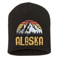 Vintage Retro Alaska U.S. Mountains Glacier Short Acrylic Beanie