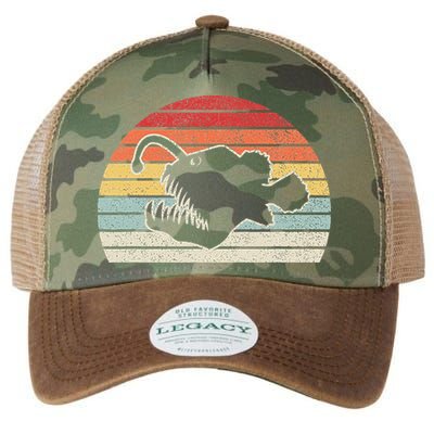 Vintage Retro Angler Fish Legacy Tie Dye Trucker Hat