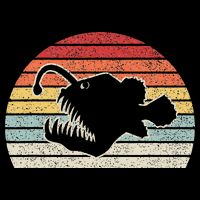 Vintage Retro Angler Fish Cooling Performance Crew T-Shirt
