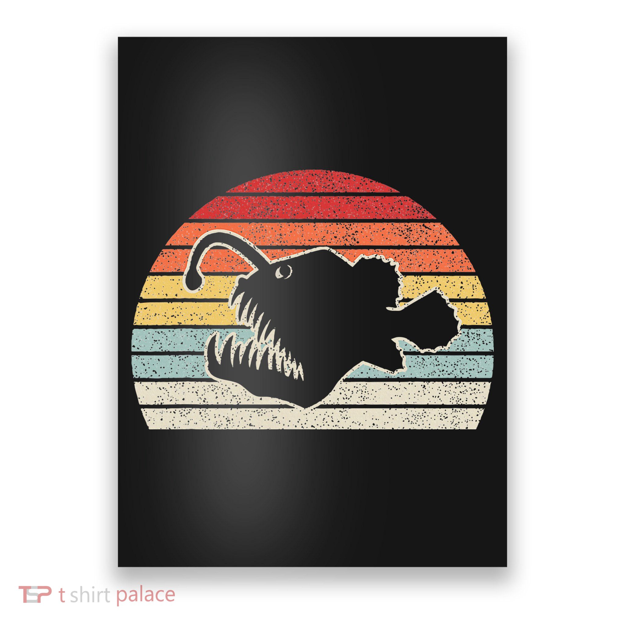 Vintage Retro Angler Fish Poster