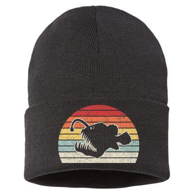 Vintage Retro Angler Fish Sustainable Knit Beanie
