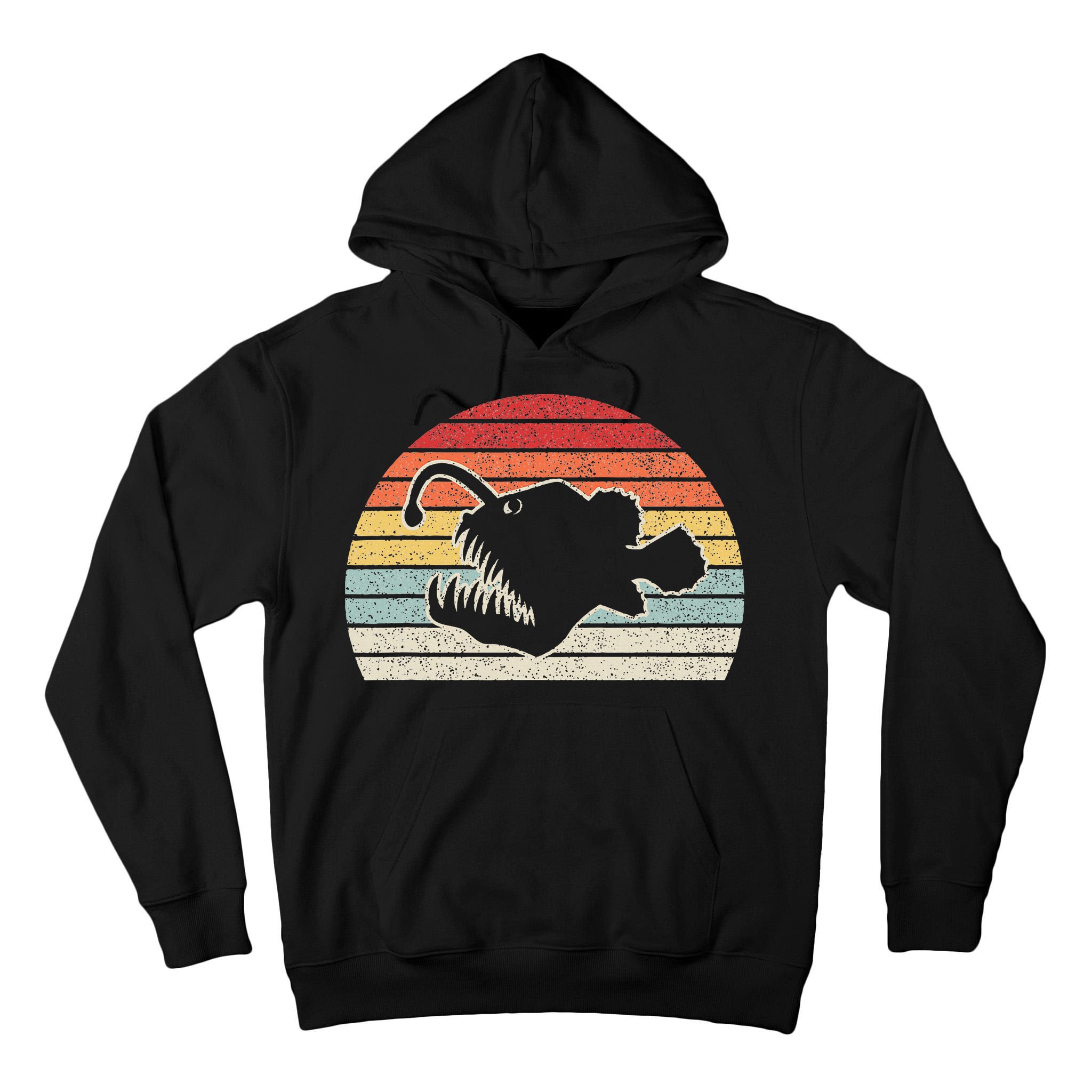 Vintage Retro Angler Fish Tall Hoodie