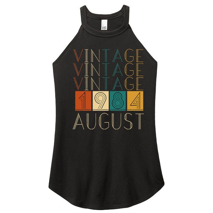 Vintage Retro August 1984 Women's Perfect Tri Rocker Tank