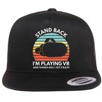 Virtual Reality Athlete Funny VR Gamer Saying Flat Bill Trucker Hat