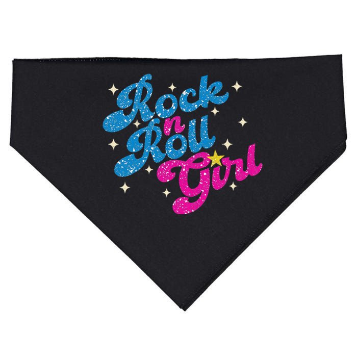 Vintage Rock And Roll Girl USA-Made Doggie Bandana