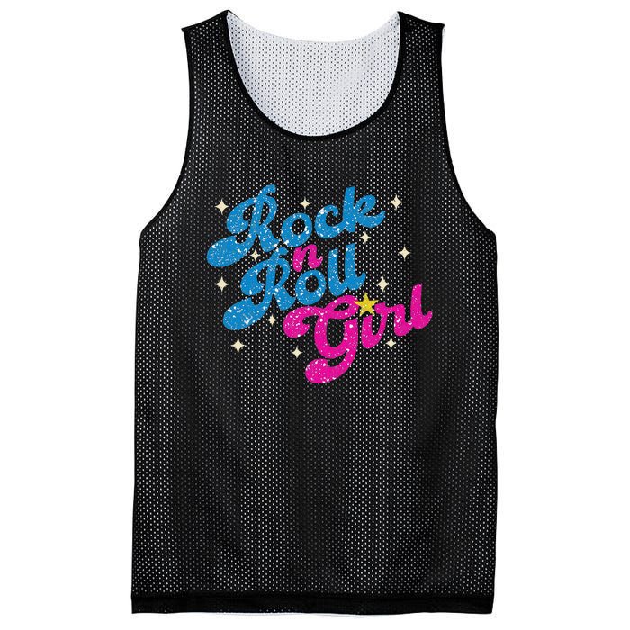 Vintage Rock And Roll Girl Mesh Reversible Basketball Jersey Tank