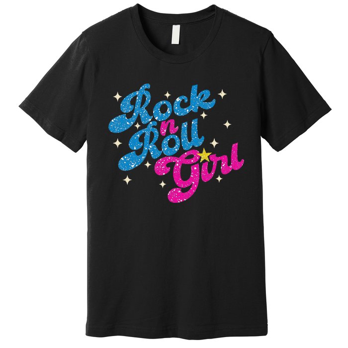 Vintage Rock And Roll Girl Premium T-Shirt