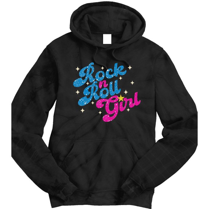 Vintage Rock And Roll Girl Tie Dye Hoodie