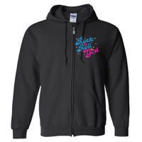 Vintage Rock And Roll Girl Full Zip Hoodie