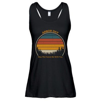 Vintage Retro Arbor Day Ladies Essential Flowy Tank