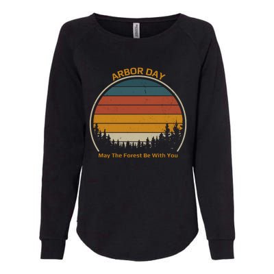 Vintage Retro Arbor Day Womens California Wash Sweatshirt