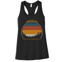 Vintage Retro Arbor Day Women's Racerback Tank