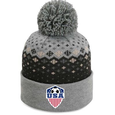 Vintage Retro American Football USA Soccer USA Flag The Baniff Cuffed Pom Beanie