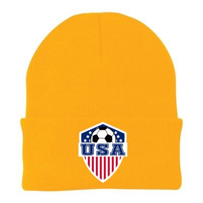 Vintage Retro American Football USA Soccer USA Flag Knit Cap Winter Beanie