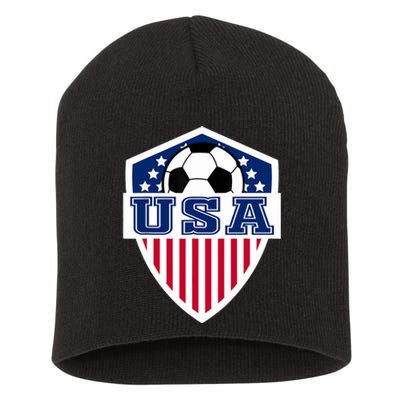 Vintage Retro American Football USA Soccer USA Flag Short Acrylic Beanie