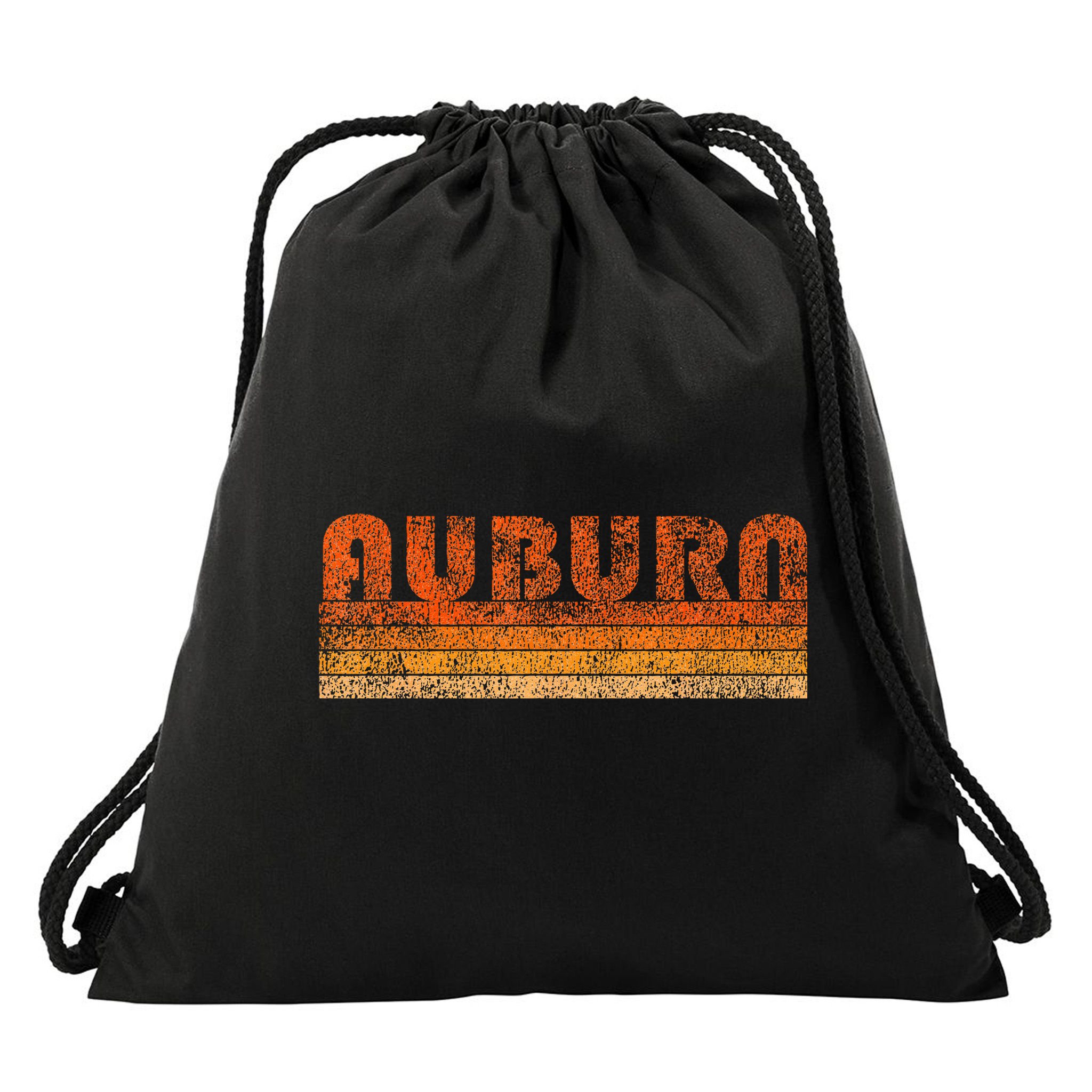 Vintage Retro Auburn Alabama Drawstring Bag