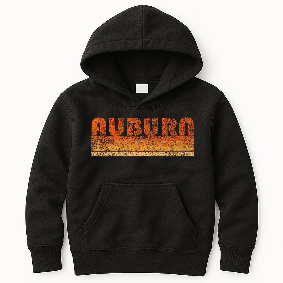Vintage Retro Auburn Alabama Kids Hoodie