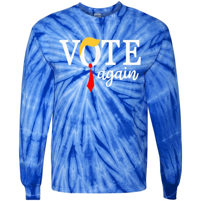 Vote Republican Again Presidential Election 2024 Tie-Dye Long Sleeve Shirt