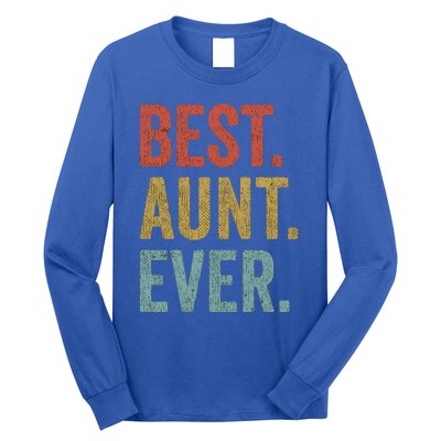 Vintage Retro Aunt Present Idea Best Aunt Ever Great Gift Long Sleeve Shirt