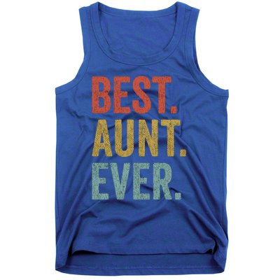 Vintage Retro Aunt Present Idea Best Aunt Ever Great Gift Tank Top