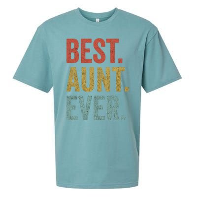 Vintage Retro Aunt Present Idea Best Aunt Ever Great Gift Sueded Cloud Jersey T-Shirt