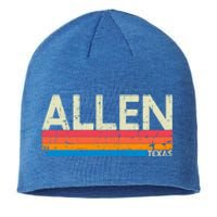 Vintage Retro Allen Texas Distressed Souvenir Funny Gift Sustainable Beanie