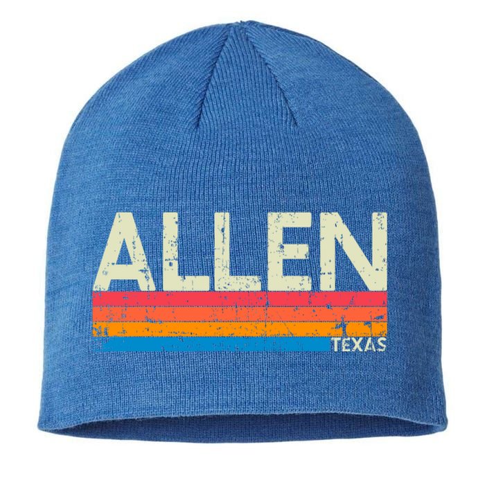 Vintage Retro Allen Texas Distressed Souvenir Funny Gift Sustainable Beanie