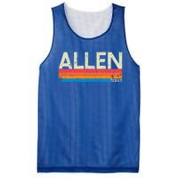 Vintage Retro Allen Texas Distressed Souvenir Funny Gift Mesh Reversible Basketball Jersey Tank