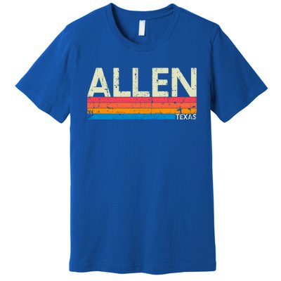 Vintage Retro Allen Texas Distressed Souvenir Funny Gift Premium T-Shirt