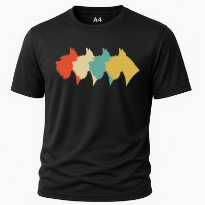 Vintage Retro Art Schnauzer Cooling Performance Crew T-Shirt