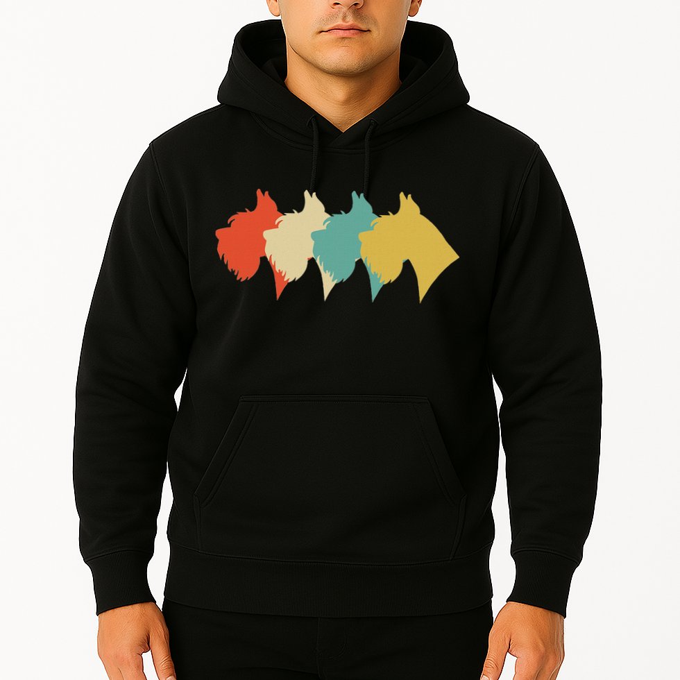 Vintage Retro Art Schnauzer Hoodie