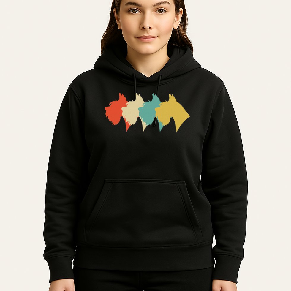 Vintage Retro Art Schnauzer Hoodie