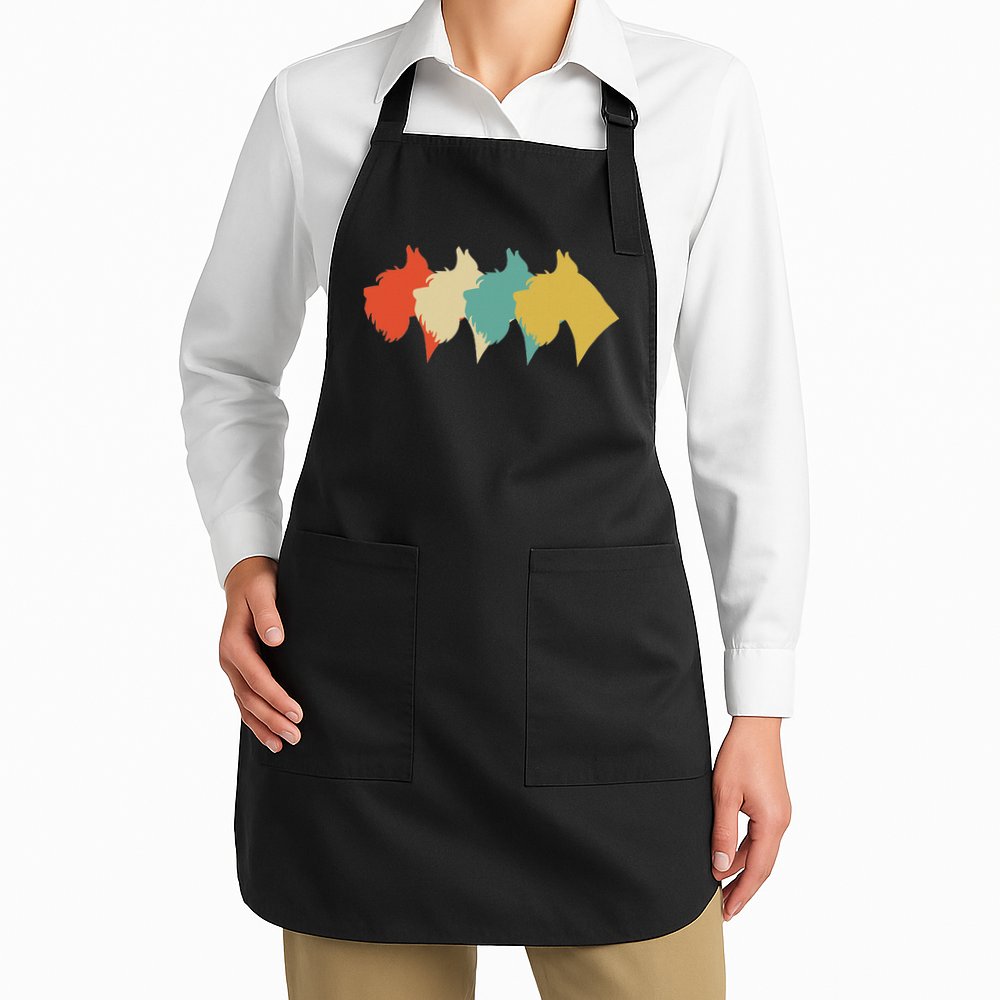 Vintage Retro Art Schnauzer Apron