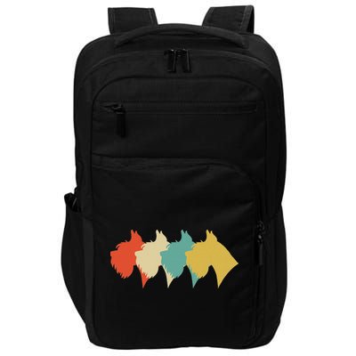 Vintage Retro Art Schnauzer Impact Tech Backpack