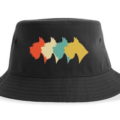 Vintage Retro Art Schnauzer Sustainable Bucket Hat