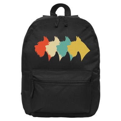 Vintage Retro Art Schnauzer 16 in Basic Backpack